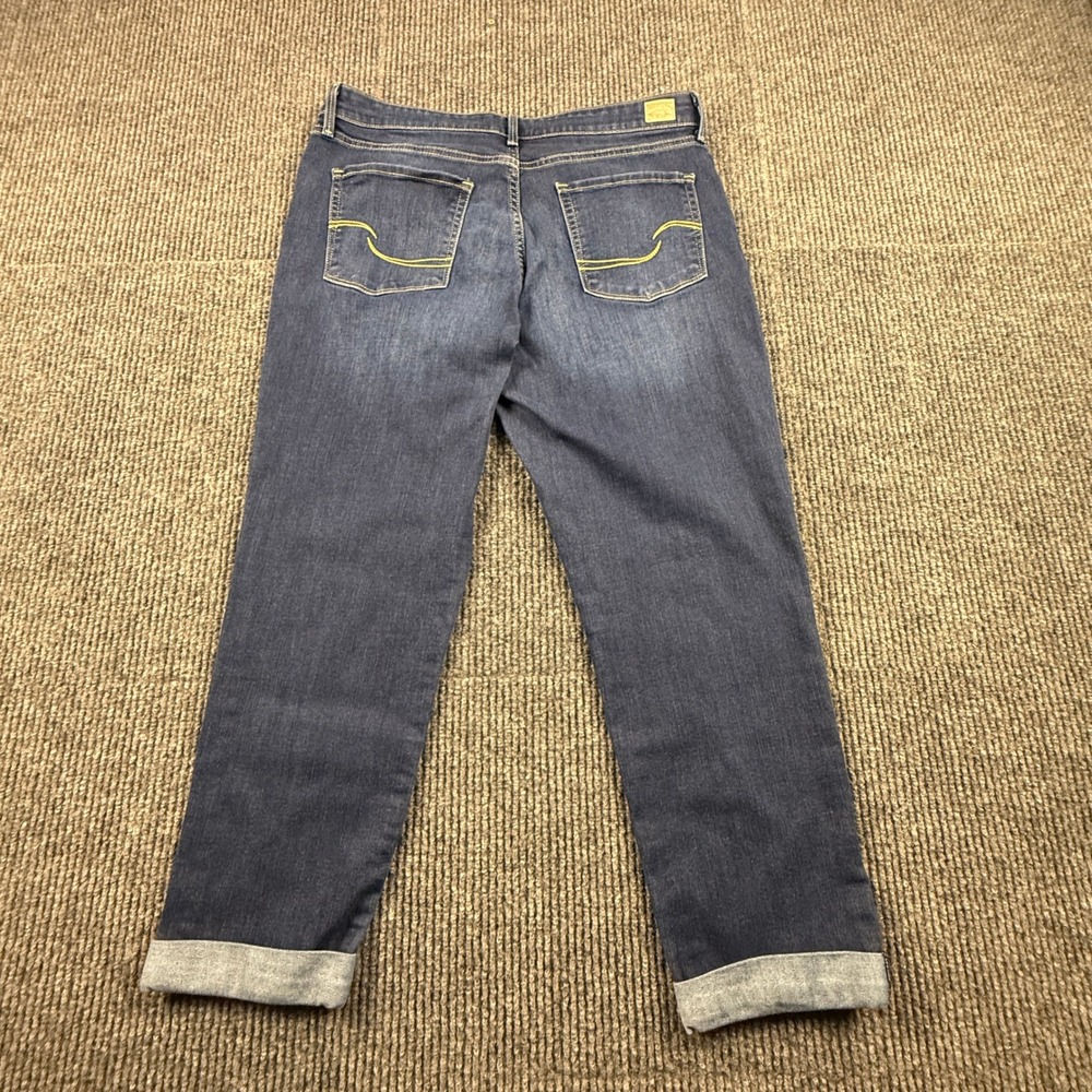 Signature Levi Strauss Modern Slim Cuffed Jeans Dark Wash Blue Women Waist 16/33 - Picture 2 of 13